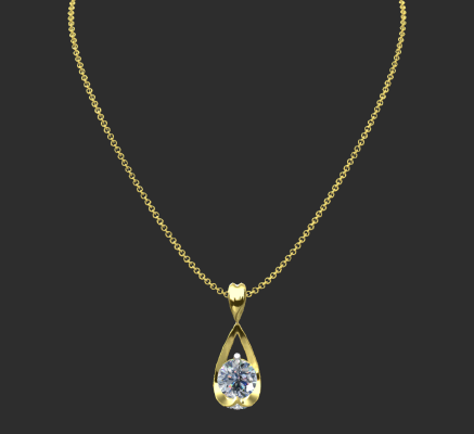 Pendant & Necklace 1305 | 3d print model