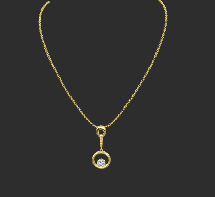 Pendant & Necklace 1306 | 3d print model