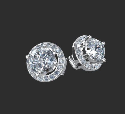Earrings 1323 | 3d print model
