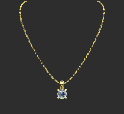 Pendant & Necklace 1325 | 3d print model