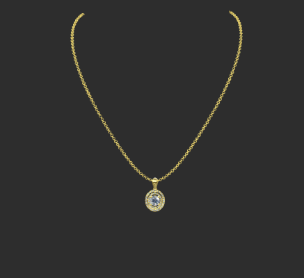 Pendant & Necklace 1331 | 3d print model