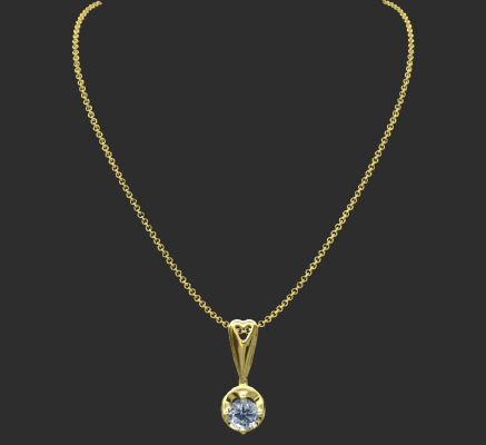 Pendant & Necklace 1332 | 3d print model