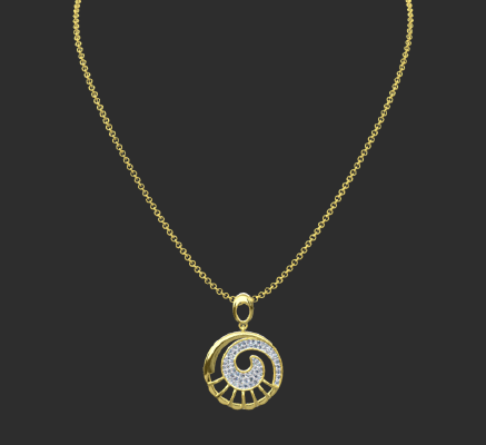 Pendant & Necklace 1336 | 3d print model