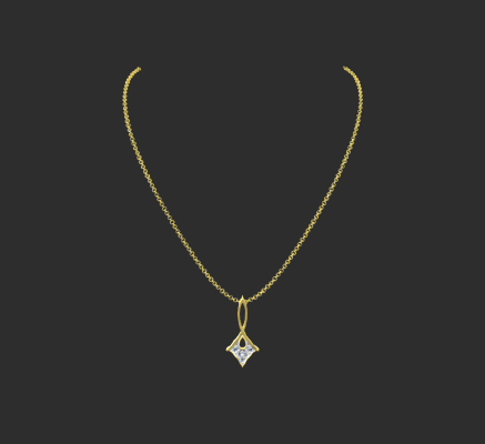 Pendant & Necklace 1343 | 3d print model