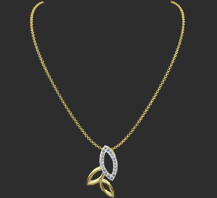 Pendant & Necklace 1349 | 3d print model
