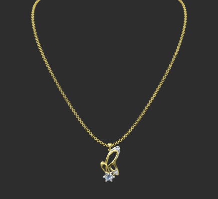 Pendant & Necklace 1353 | 3d print model