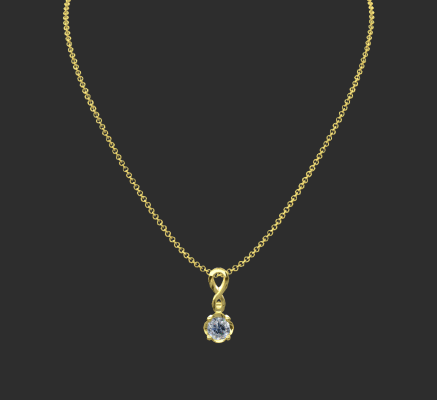 Pendant & Necklace 1354 | 3d print model