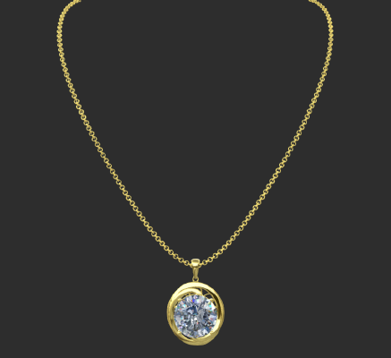 Pendant & Necklace 1365 | 3d print model