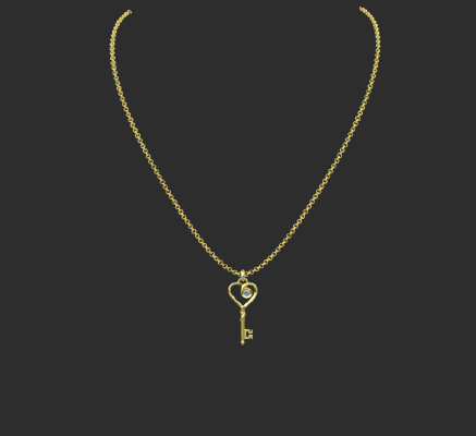 Pendant & Necklace 1372 | 3d print model