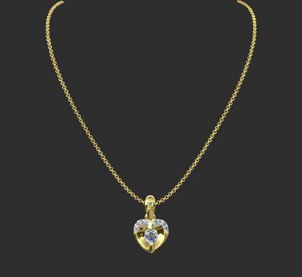 Pendant & Necklace 1374 | 3d print model