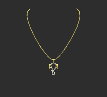 Pendant & Necklace 1390 | 3d print model