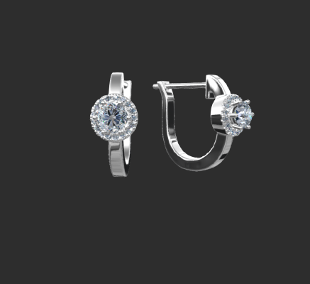 Earrings 1394 | 3d print model