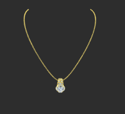 Pendant & Necklace 1395 | 3d print model