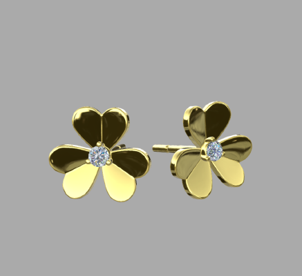 Fashion Earring 1398 | 3d print model