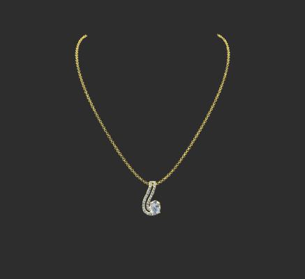 Pendant & Necklace 1403 | 3d print model