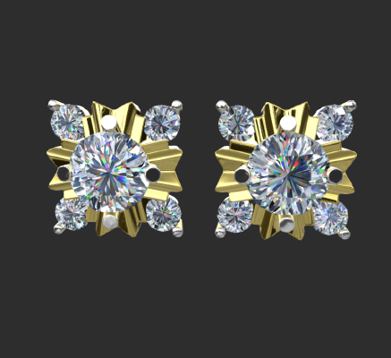 Earrings 1408 | 3d print model