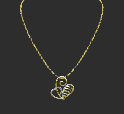 Pendant & Necklace 1410 | 3d print model