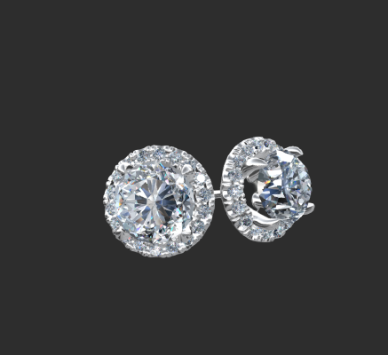 Earrings 1418 | 3d print model