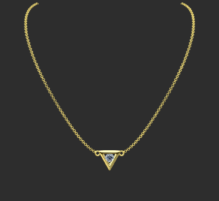 Pendant & Necklace 1423 | 3d print model
