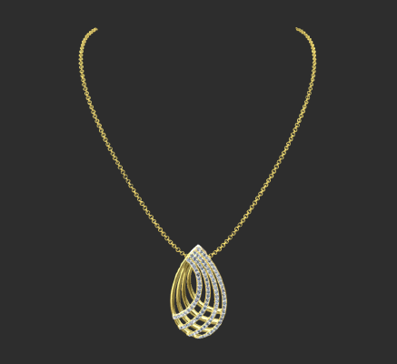 Pendant & Necklace 1435 | 3d print model