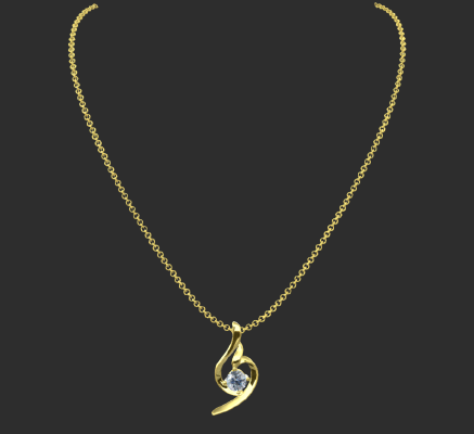 Pendant & Necklace 1436 | 3d print model
