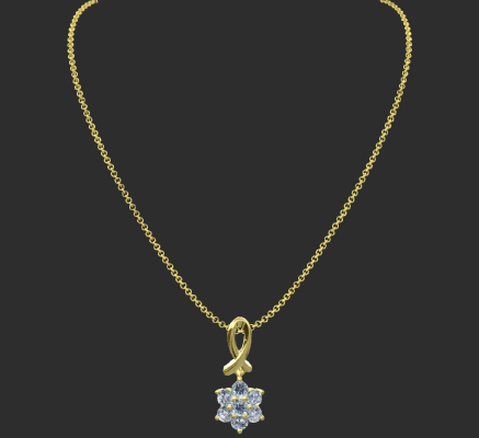 Pendant & Necklace 1446 | 3d print model