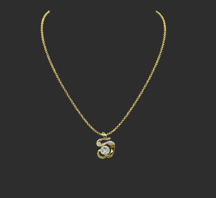 Pendant & Necklace 1462 | 3d print model