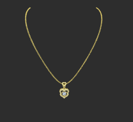 Pendant & Necklace 1463 | 3d print model