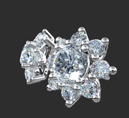 Earrings 1471 | 3d print model