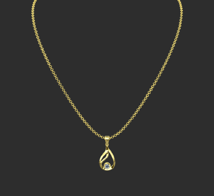 Pendant & Necklace 1474 | 3d print model