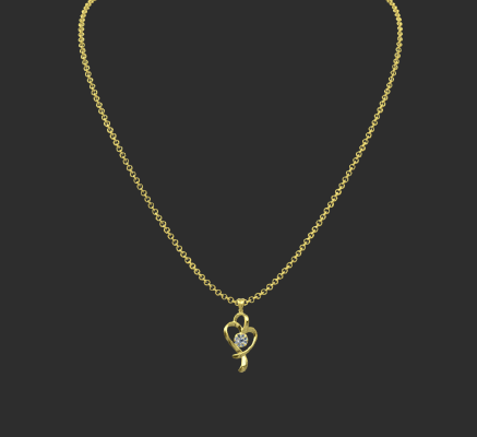 Pendant & Necklace 1476 | 3d print model