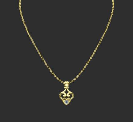 Pendant & Necklace 1480 | 3d print model