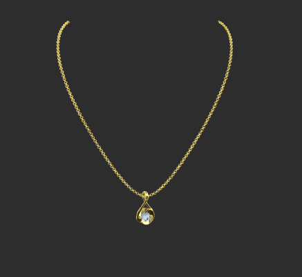 Pendant & Necklace 1484 | 3d print model
