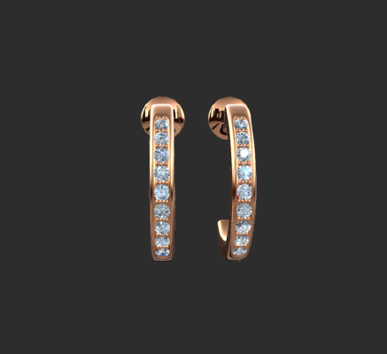 Earrings 1493 | 3d print model