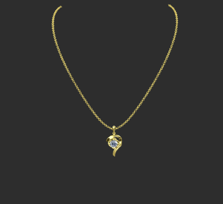 Pendant & Necklace 1509 | 3d print model