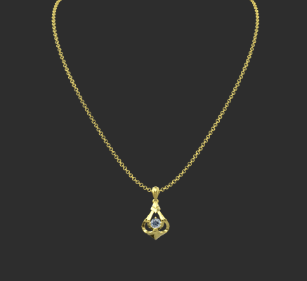 Pendant & Necklace 1512 | 3d print model