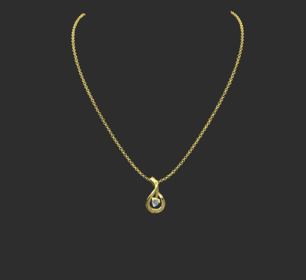 Pendant & Necklace 1518 | 3d print model