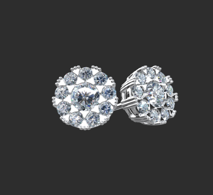 Earrings 1521 | 3d print model