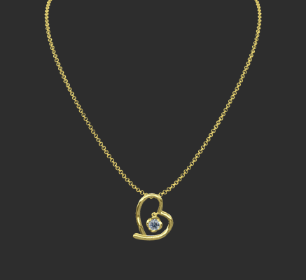 Pendant & Necklace 1523 | 3d print model
