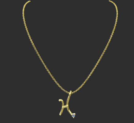 Pendant & Necklace 1528 | 3d print model