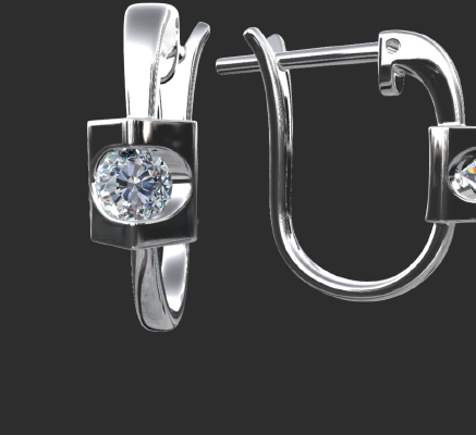 Earrings 1538 | 3d print model