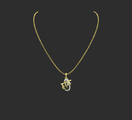 Pendant & Necklace 1555 | 3d print model