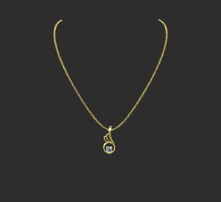 Pendant & Necklace 1557 | 3d print model
