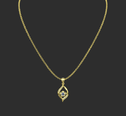 Pendant & Necklace 1560 | 3d print model