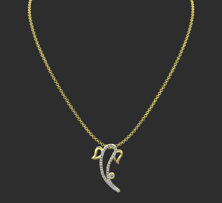 Pendant & Necklace 1561 | 3d print model