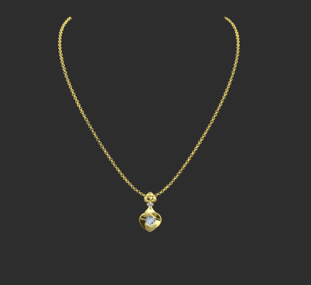 Pendant & Necklace 1562 | 3d print model