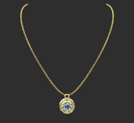 Pendant & Necklace 1571 | 3d print model