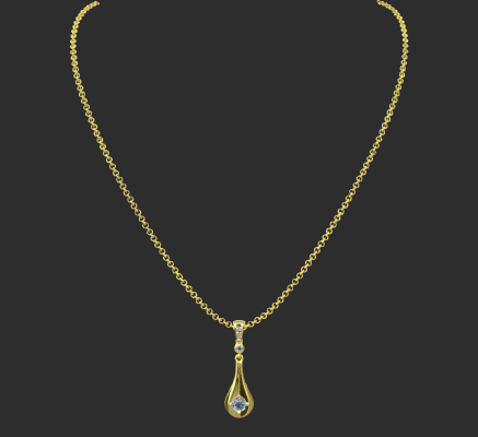Pendant & Necklace 1572 | 3d print model