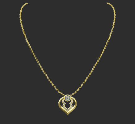 Pendant & Necklace 1574 | 3d print model