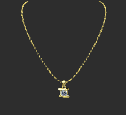 Pendant & Necklace 1578 | 3d print model